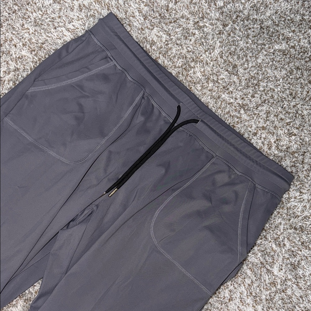 Women's Gray Joggers with Drawstring Waist - Picture 4 of 4